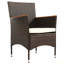 Ensemble de salle à manger de patio 7 pièces, ensemble de table et chaises de jardin en osier de rotin PE, plateau de table en bois d'acacia, chaises avec accoudoirs empilables avec coussins-829663690-829663700