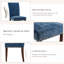 Chaise de salle à manger rembourrée en cuir avec garniture cloutée (ensemble de 6)-1623563812