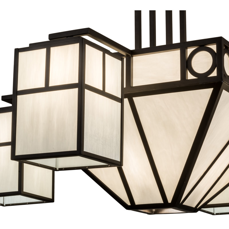 Oil Rubbed Bronze 9-Light Geometric LED Chandelier