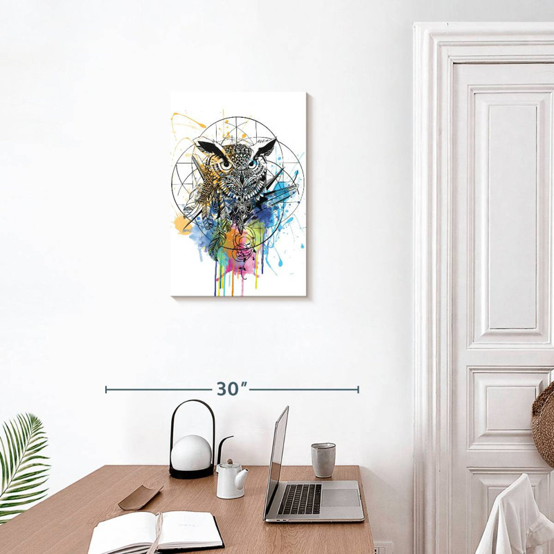 Brampt Boho Owl, 24" H x 16" W