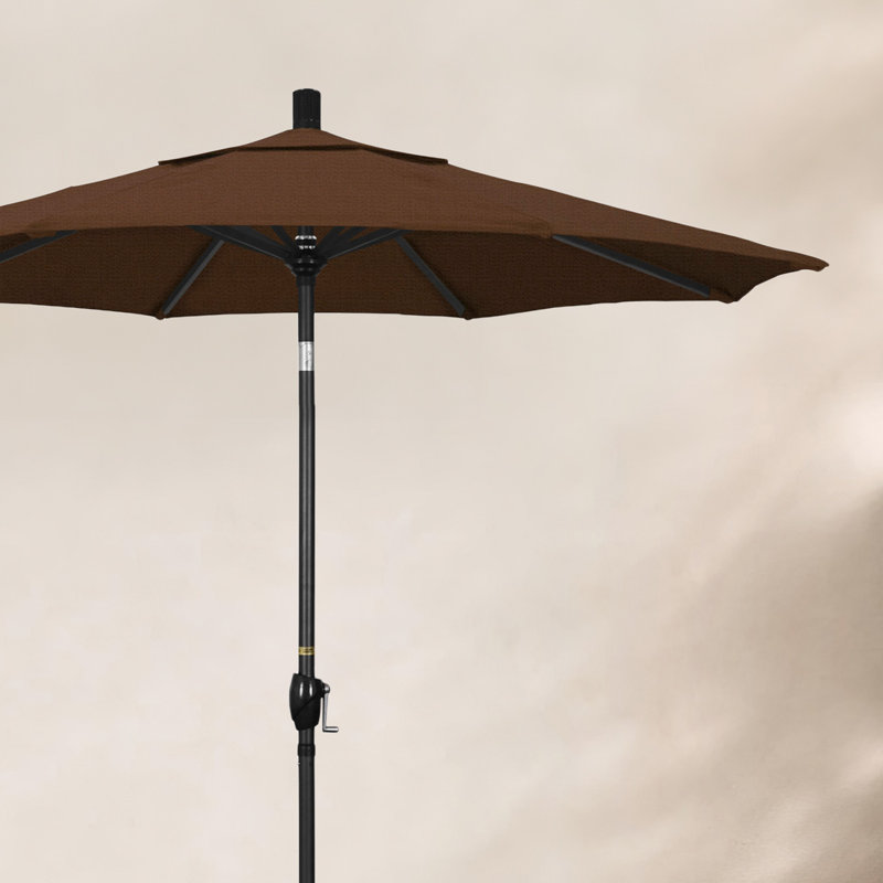 Parasol de marché 7,5', Oléfine, Noir, Performance teck