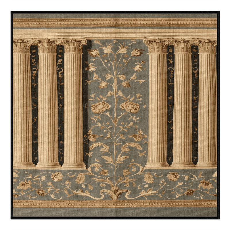 Tapis brun français lavable à la machine, Carré 6 pi