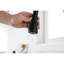 Robinet de cuisine extractible en noir mat, matériau en acier inoxydable, buse rotative à 360 °, poignée simple pour un débit d'eau simple et gestion de la température du robinet, acier noir, rotation facile