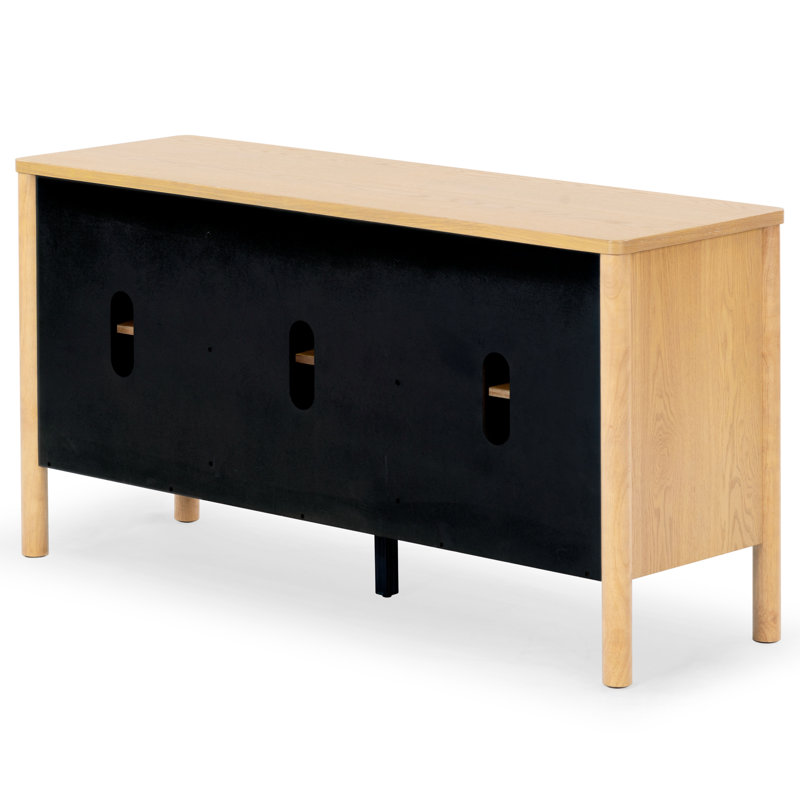 Kaplan Wood 3-Door Sideboard, Natural