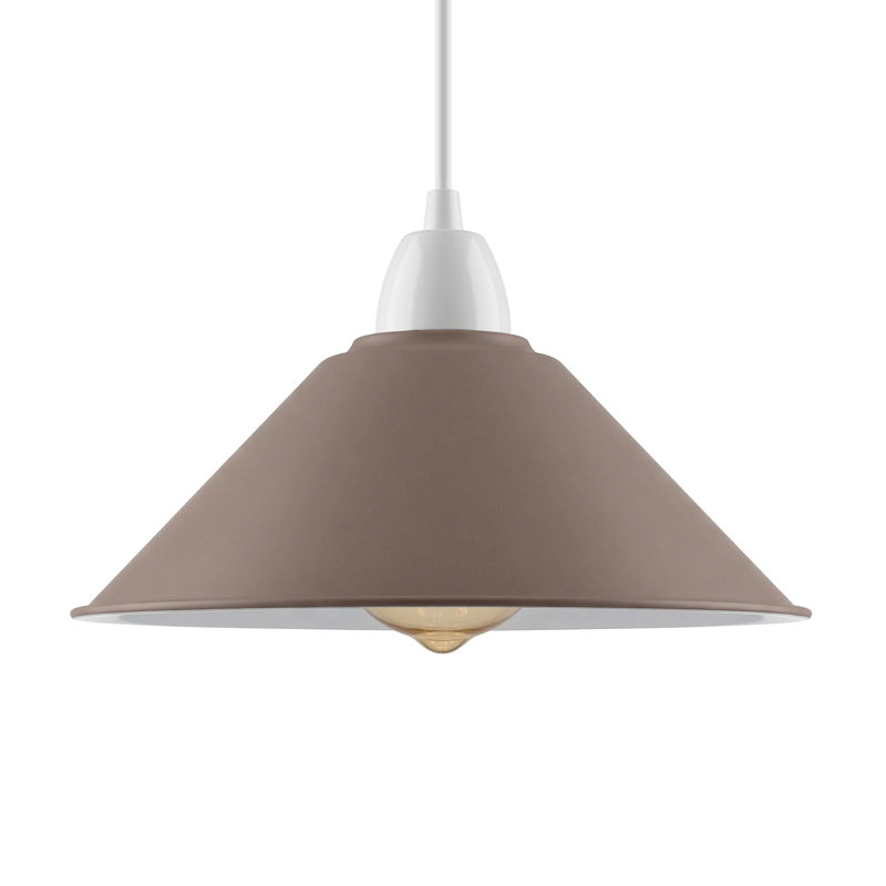10cm H Metal Cone Lamp Shade, Brown