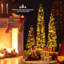 Ensemble de 3 arbres de Noël artificiels pré-éclairés avec 423 extrémités de branches 3, 4, 5 pi