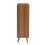 Armoire à chaussures 34,7 po x 13,7 po x 43 po multifonctionnelle de couleur noyer moderne et minimaliste - se fond parfaitement dans les maisons de style nordique et industriel