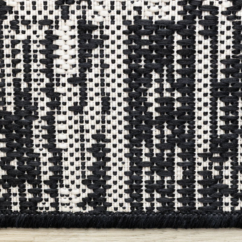 Tapis scandinave abstrait intérieur / extérieur Abstract, 6 pi 7 po x 9 pi 6 po
