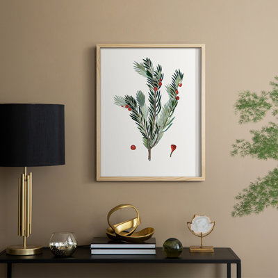 Reproduction encadrée Vintage Winter Yew - bois massif