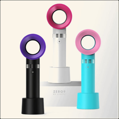 Mini Portable Desk Fan USB Rech Mini Portable Fan USB Rechargeable Night Light Cooling Handheld Fan Three Speed Adjust