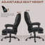 Fauteuil de direction avec repose-pieds, fauteuil de bureau ergonomique grand et haut, fauteuil pivotant inclinable avec dossier haut et hauteur réglable-149751233