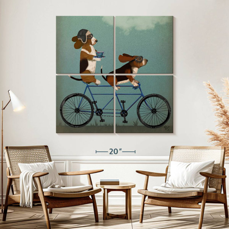 Tandem Bramet Basset Hound, H 57 po x l 57 po