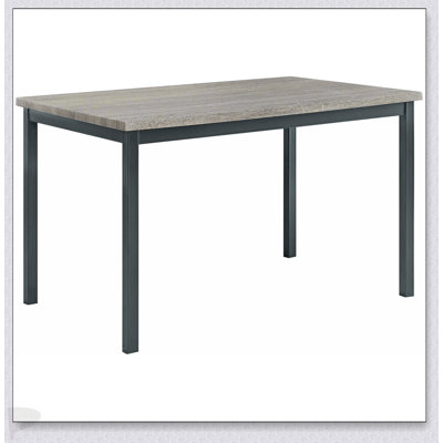 Stylish Grey And Rectangle Dining Table With Durable For Modern Interiors