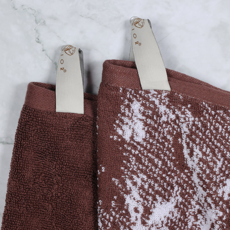 Ensemble de serviettes 10 pièces Kreager 500 g / m² 100% coton à séchage rapide, Brun, Ensemble de 10 serviettes