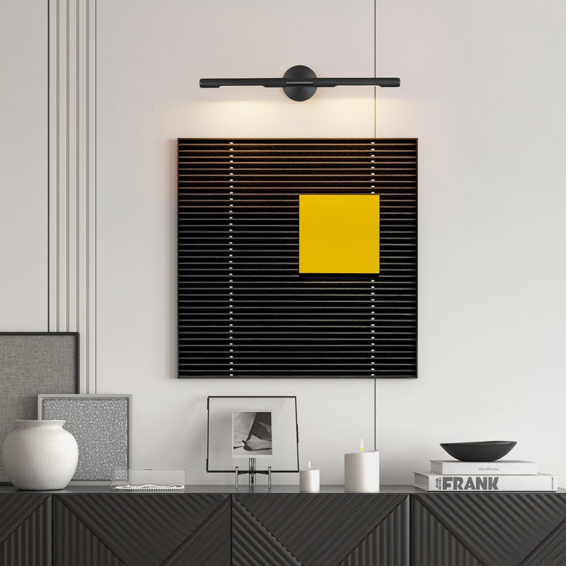 Matte Black 30'' Dimmable LED Rotatable Wall Sconce