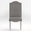 Chaise d'appoint rembourrée Romane en gris