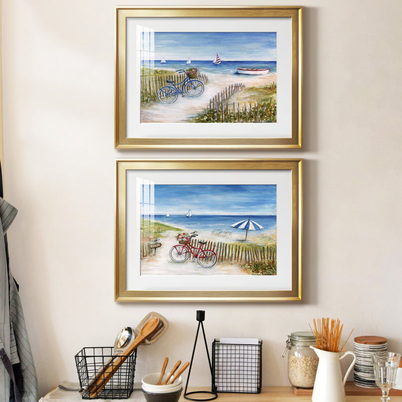 Beach Ride I - 2 pièces, Or, H 26,5 po x l 73 po x P 1,5 po, Pas de tapis