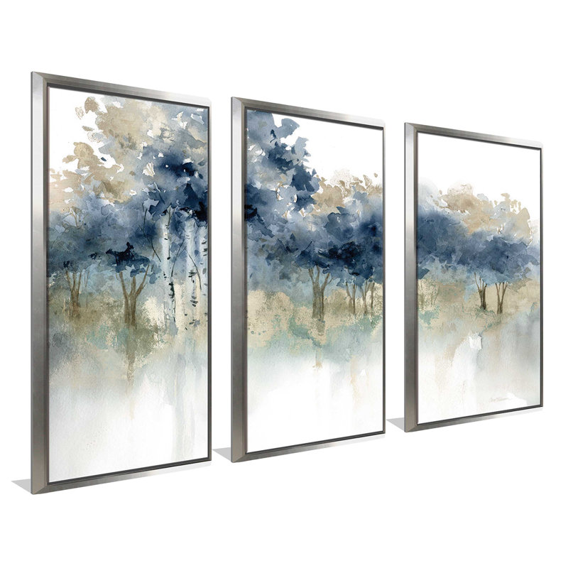 «Waters Edge», ensemble de 3 reproductions encadrées sur toile, H 33,5 po x l 52,5 po x P 2 po