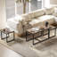 Nesting Coffee Table Set of 3, End Tables for Living Room, Brown