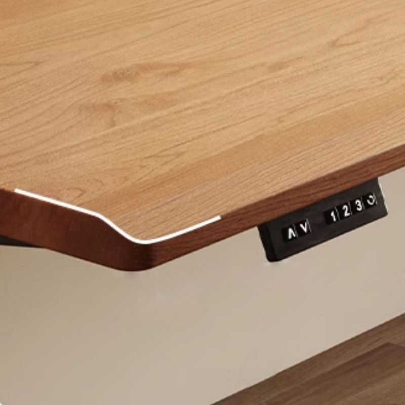Bureau électrique en bois massif à hauteur réglable, H 25,59 po x l 86,61 po x P 31,5 po