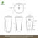 SUPERFLO 33'' Tall Ceramic Circular Pedestal Bathroom Sink with Overflow