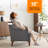 29"W T-Cushion Polyester Solid Wood Small Bedroom Chairs Mid Century Modern Accent Chair -111518318
