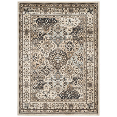 Petronella Viscose Oriental Rug in Ivory