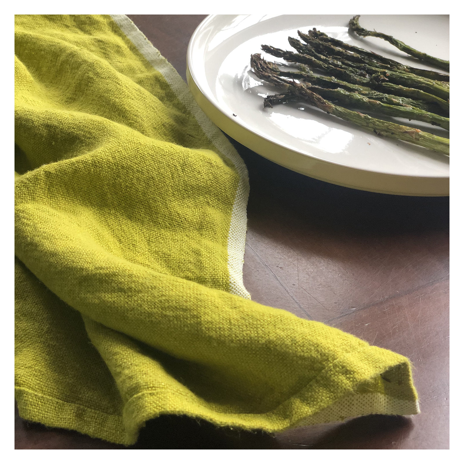 Soren Steel 20" Linen Napkin, Lime
