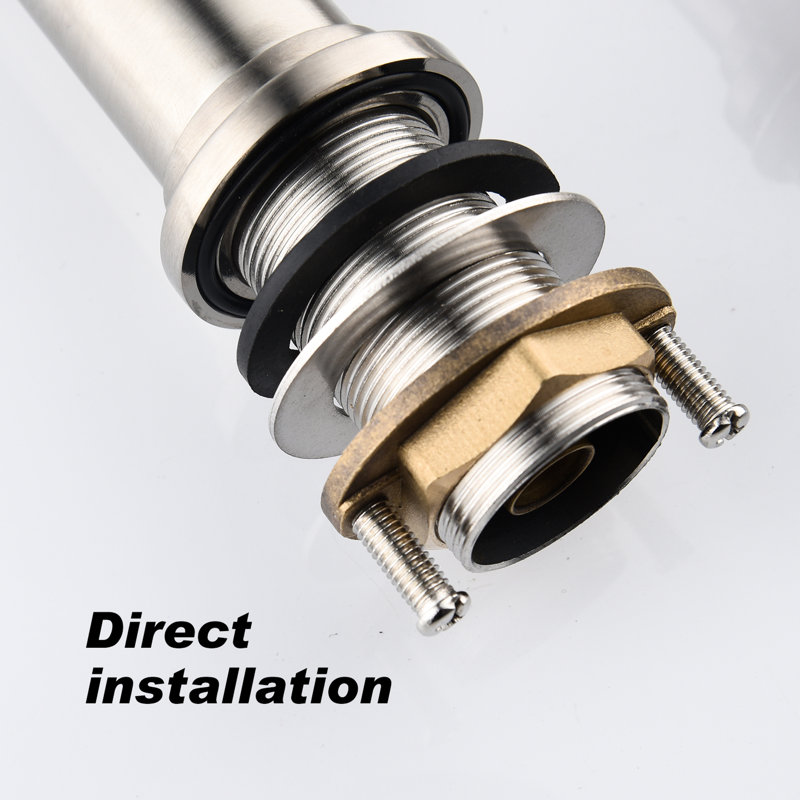 Robinet de cuisine pont avec aspect nickel brossé. Poignée rétractable et double pour une utilisation pratique. Buse rotative à 360 degrés pour plus d'espace dans l'évier. Fabriqué en laiton. Silent Splash - améliorateur de débit d'eau. Trois