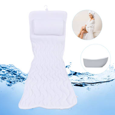 Bathtub Mat Cushion Soft Hot Tub Mattress with Bath Pillow for