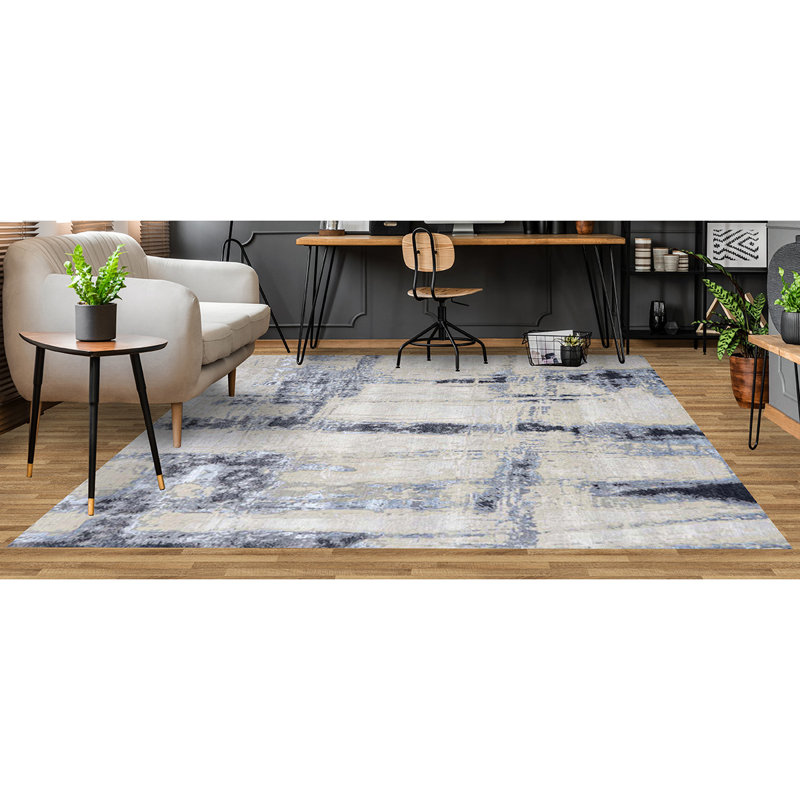 Abstract Area Rug, Rectangle 8'1" x 10'1"