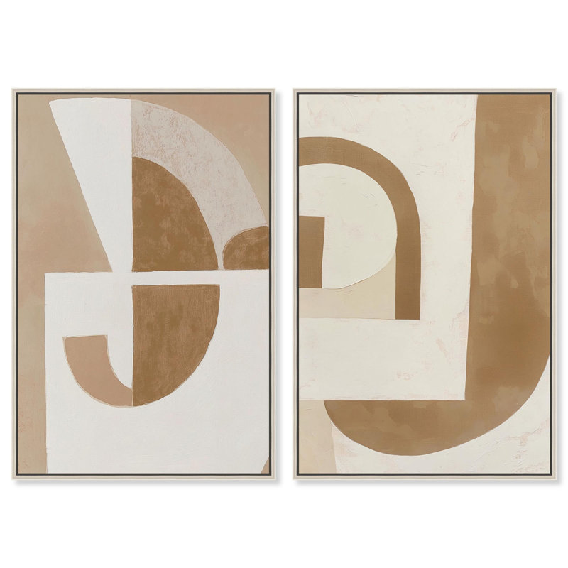 "Monolithe", impression abstraite duo sur toile par Art Remedy, cadre argenté, 30 x 45, H 46 po x l 31 po, Cadre argenté