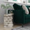 Table d'appoint ronde en métal avec plateau relevable amovible Whitney