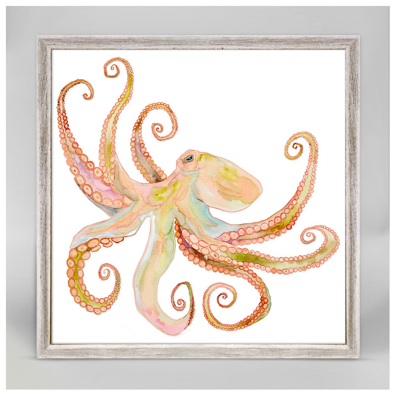 «Solo Octopus» - reproduction d'art, H 12 po x L 12 po x l 1,25 po, Toile tendue