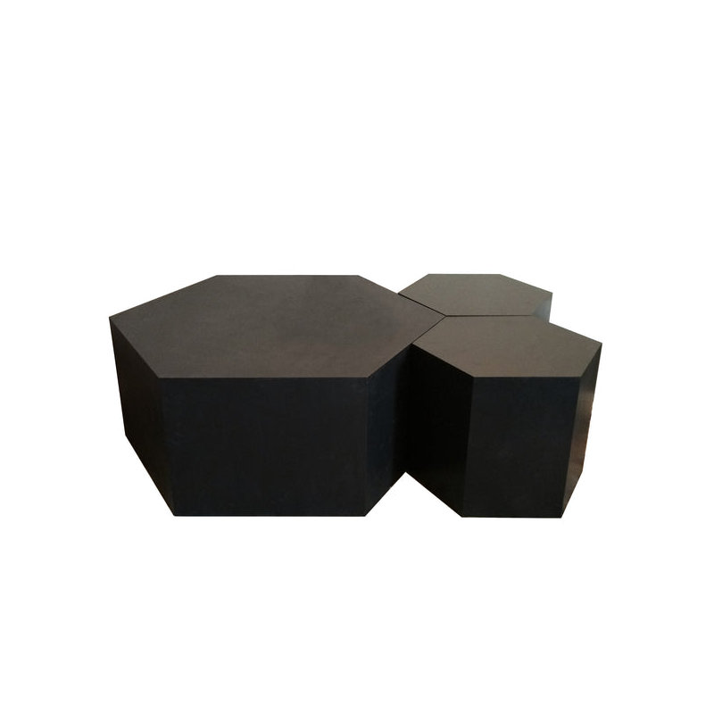 Coffee Table, Matte Black, 16" H x 40" L x 34.6" W