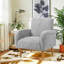 Upholstered Accent Armchair with Turned Solid Wood Legs-238016688