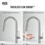 Robinet de cuisine sans contact avec douchette extractible 2 fonctions H 18 "Greenwich-86753564