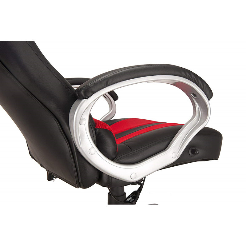 17 Stories Asly PC & Racing Game Chair, Black/Red
