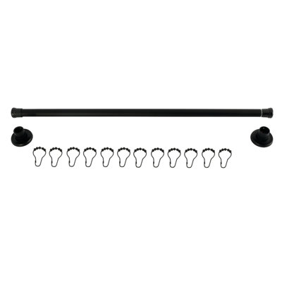 Kingston Brass Edenscape 36-Inch To 60-Inch Adjustable Shower Curtain Rod With Rings