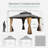 Solid Wood Post Patio Gazebo with Metal Frame-87350707