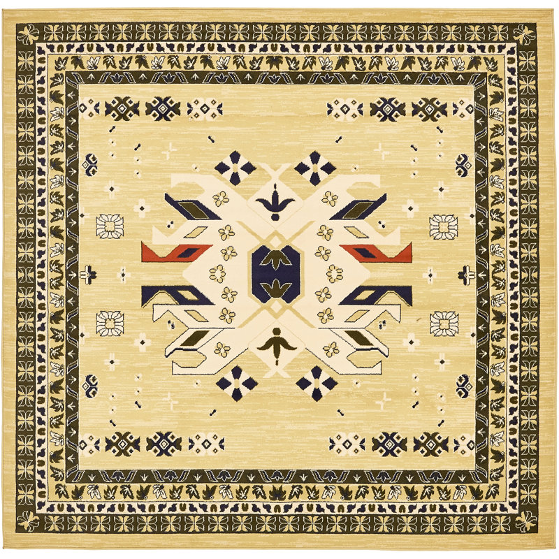 Eesi Oriental Indoor Rug, Square 8'