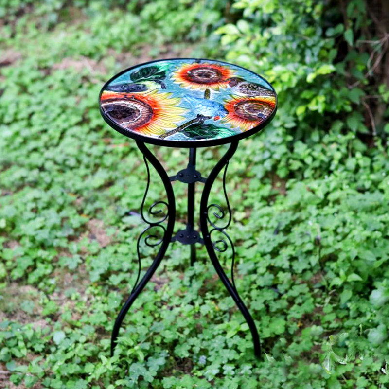 Molokai Round Metal Outdoor Side Table , 30.5cm W 30.5cm D