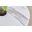 Élégante table basse ronde à motif de marbre blanc - diamètre de 23,6 pouces, procédé de moulage par aspiration exquis, motif de marbre blanc, pied en métal pulvérisé noir.-408860262