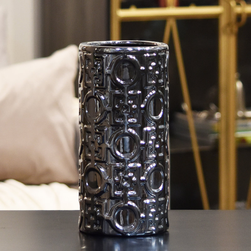 Ceramic Table Vase, 10.5" H x 5" W x 5" D