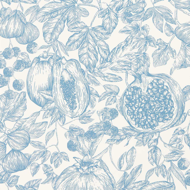 Melograno 10.05m x 52cm Wallpaper Roll, Celestial/Fig Blossom