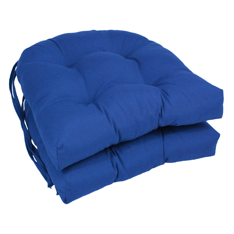16-inch Indoor Dining Chair Cushion, Royal Blue