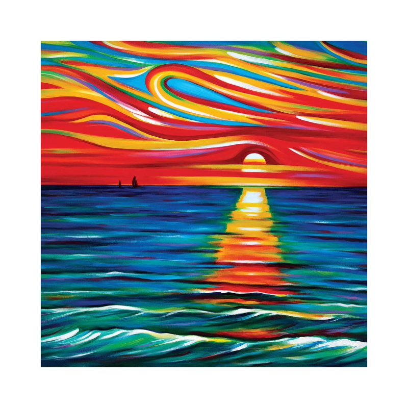 «The Gift Of Sunset» - reproduction, H 12 po x l 12 po x P 0,75 po, Toile tendue