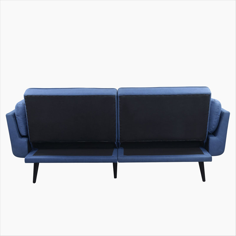 Nafisa Blue Fabric Adjustable Sofa & Ottoman