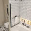 Pare-baignoire pivotant avec verre trempé de 1/4 po et barre à serviettes