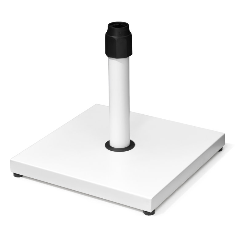 38,85 lb Base de parasol autoportante en béton, blanc, Blanc